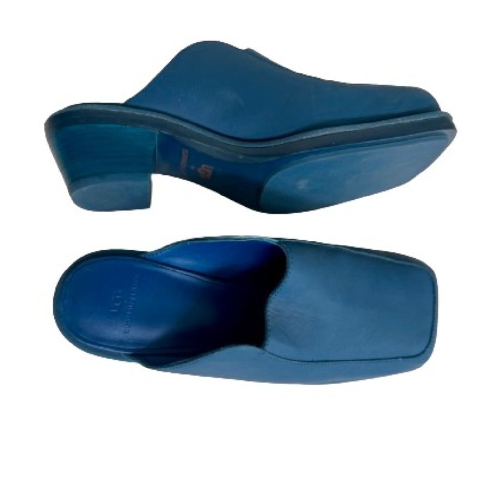 UGG + Eckhaus Latta Block Heel Cowboy Mule in Moroccan Blue 6 - Picture 12 of 16